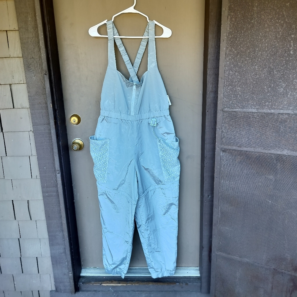 NWT Free People FP Movement Chaparral Convertible Light Blue Cargo Overalls - Picture 2 of 14